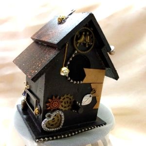 Steam Punk Birdhouse Christmas ornament